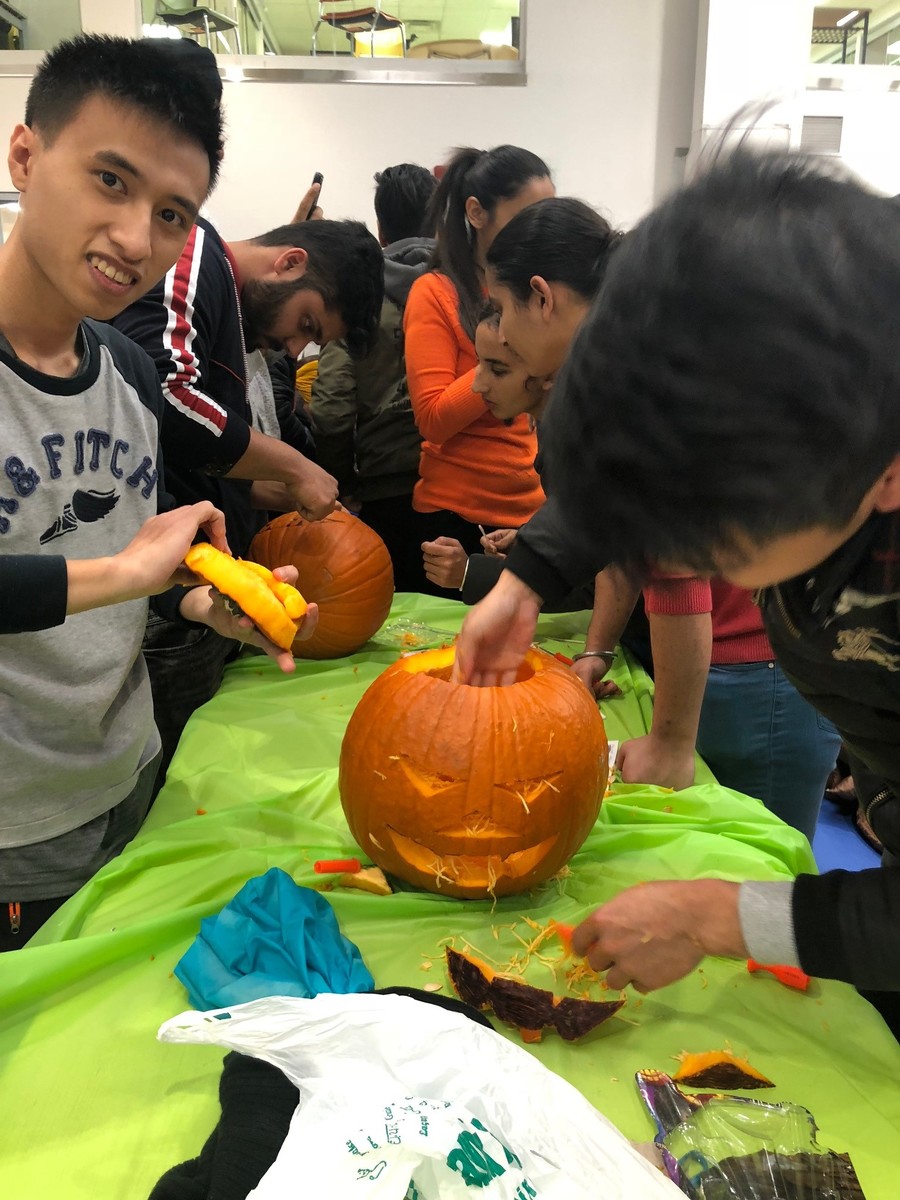Preparation for Haloween celebration at Cestar Highschool Toronto 