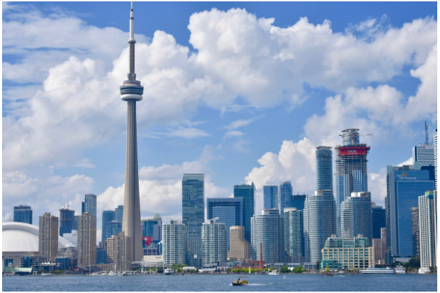 View of the toronto skyline during the day